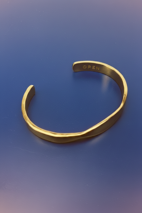 The Stamp Cuff — 925 silver, gold-plated
