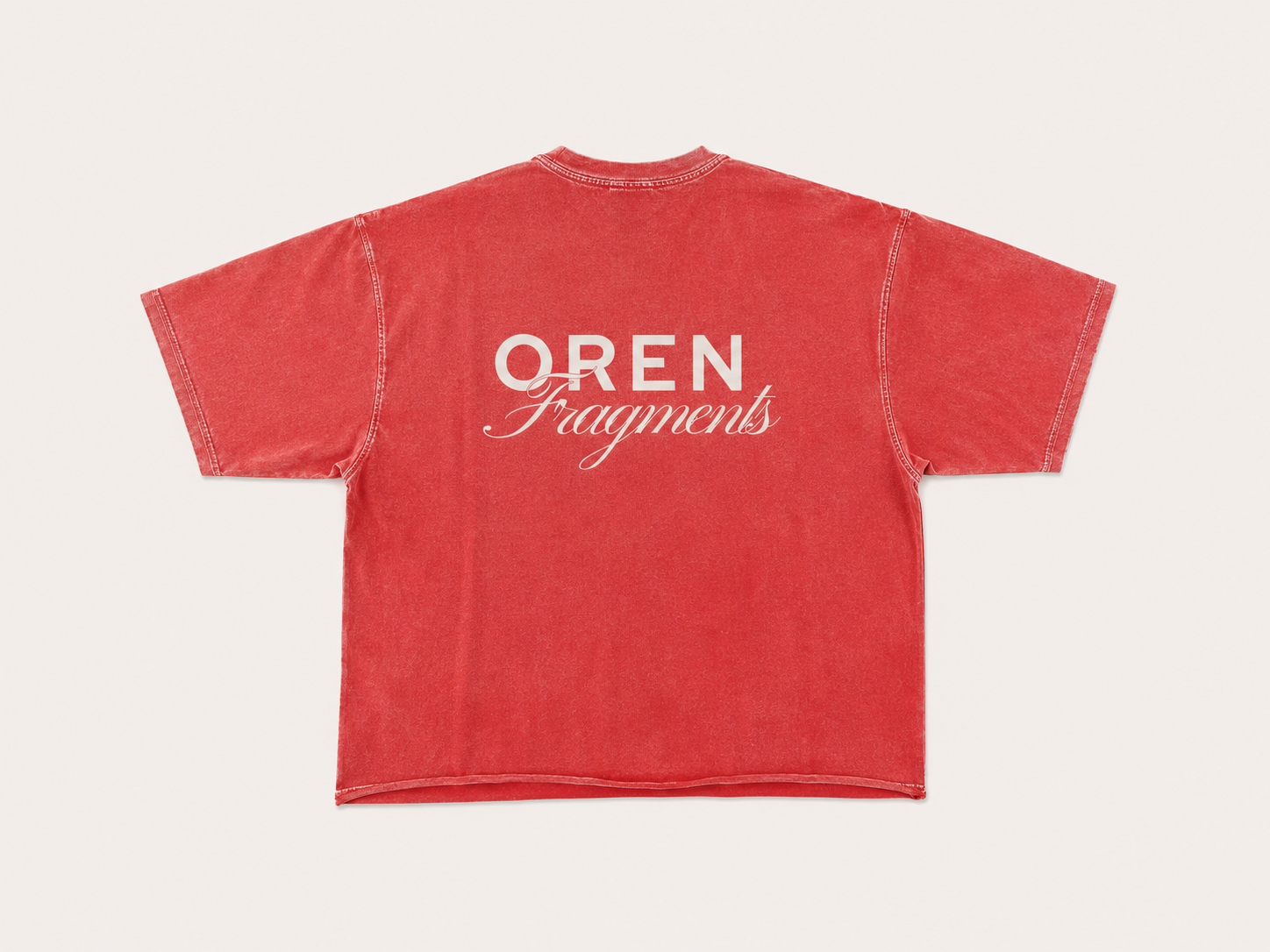 OREN Red Hour (FR.T02), destroyed-concept tee — view 2