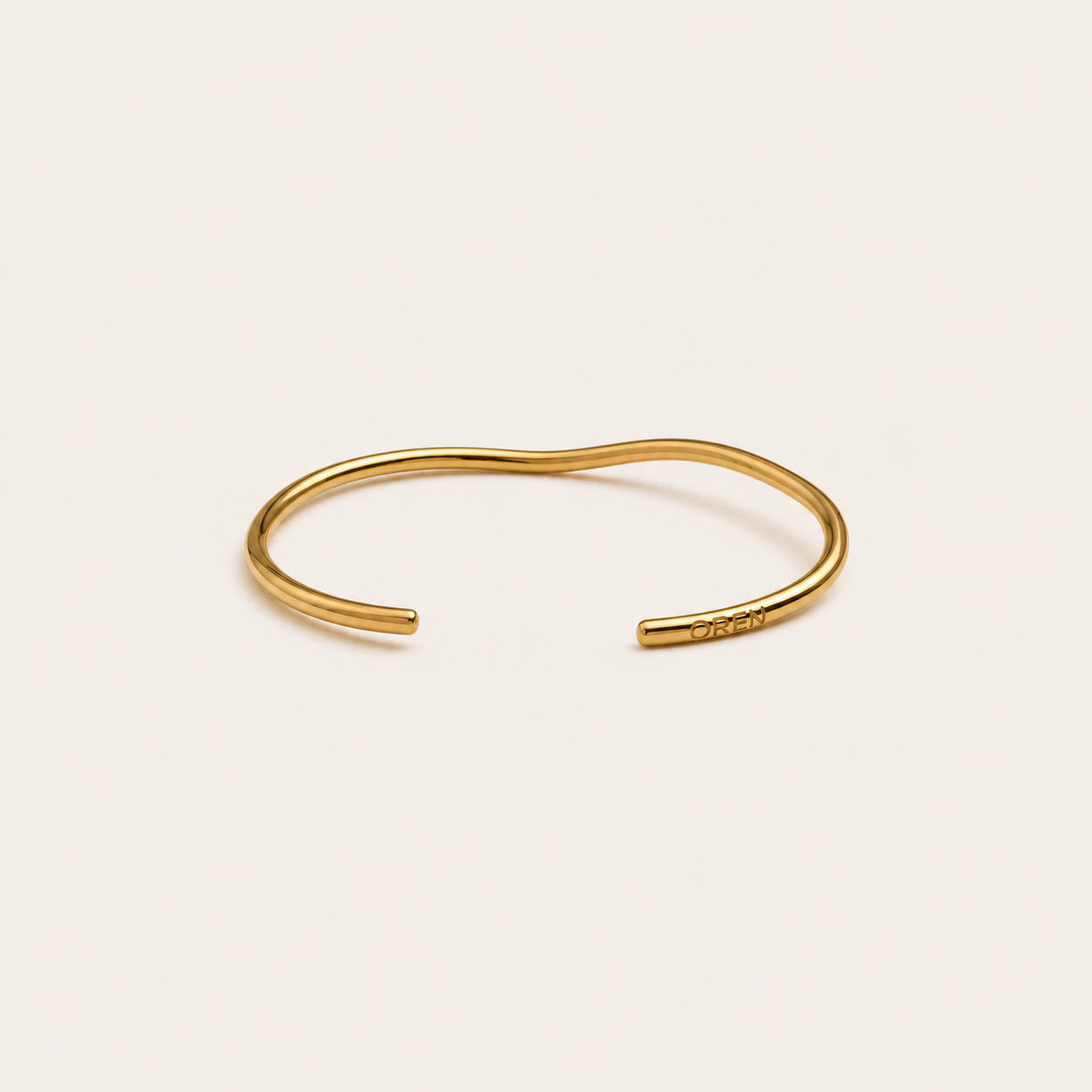 OREN Stamp Cuff (FR.J01), gold-plated fine cuff — view 2