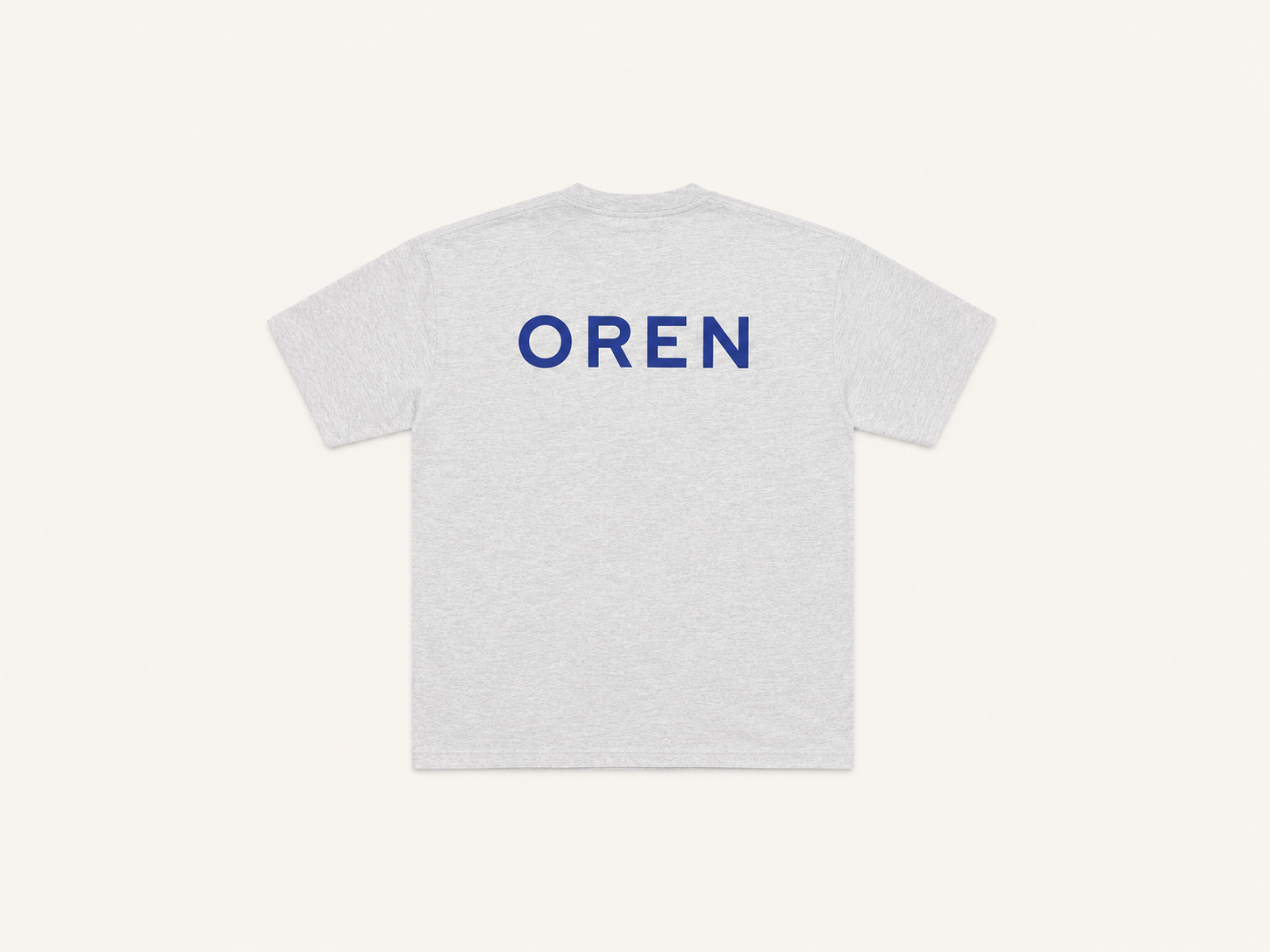 OREN Stamp Tee in grey, heavyweight cotton t-shirt — view 2